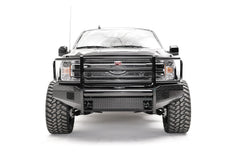 Fab Fours Black Steel Front Bumper, Full Grill Guard, 2-Stage Black Powder Coat FF18-K4560-1