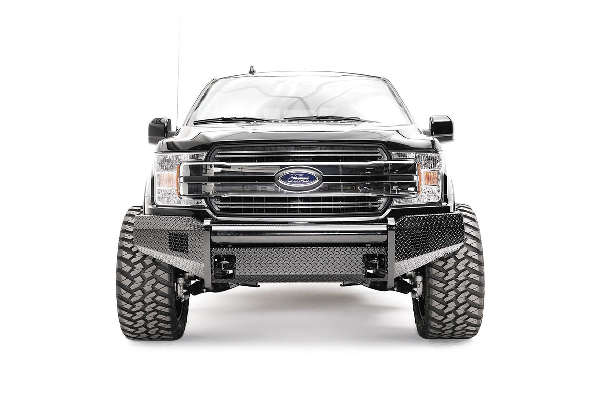 Fab Fours Black Steel Front Bumper, No Guard, 2-Stage Black Powder Coat FF18-K4561-1