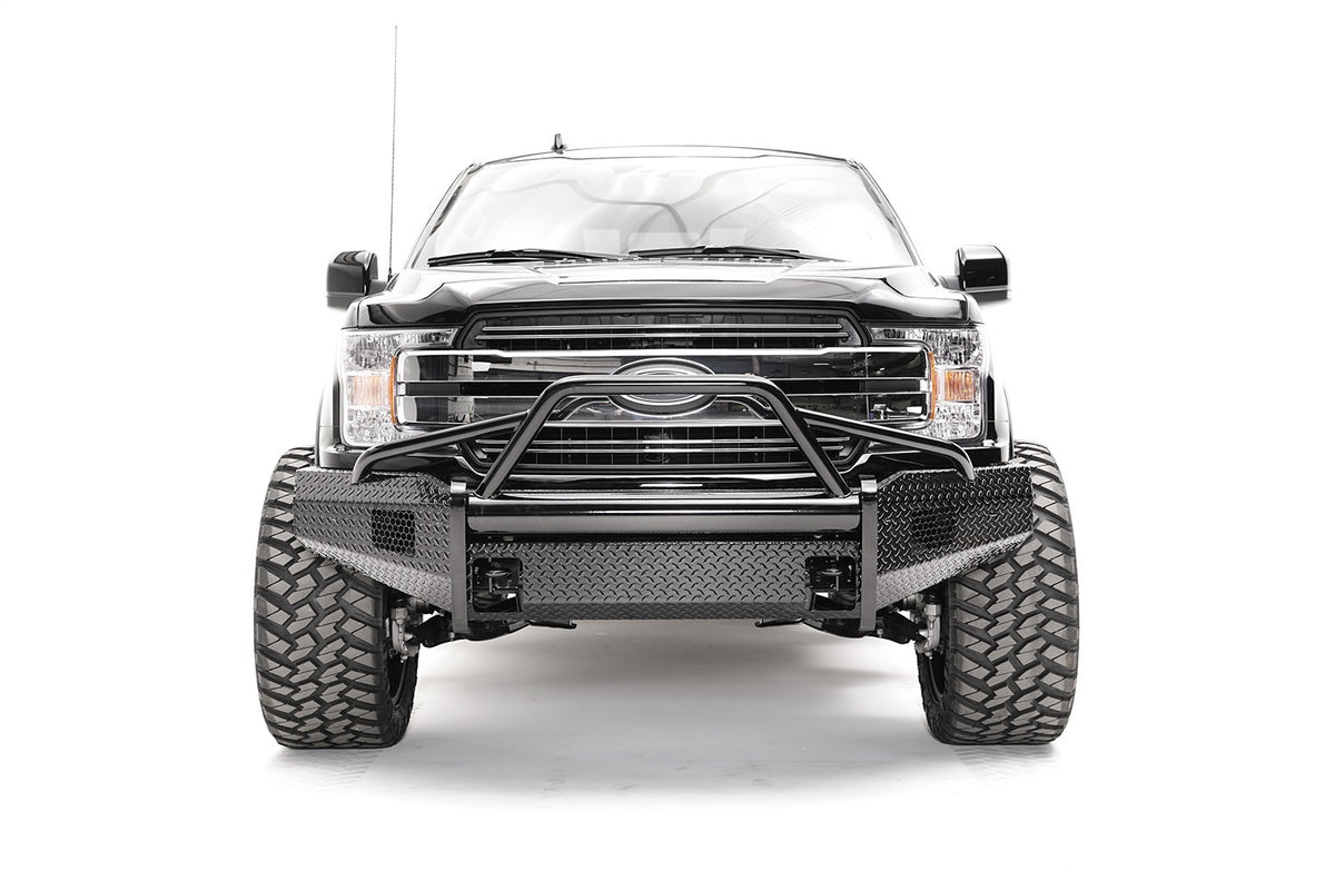 Fab Fours Black Steel Front Bumper, Pre-Runner Guard, 2-Stage Black Powder Coat FF18-K4562-1