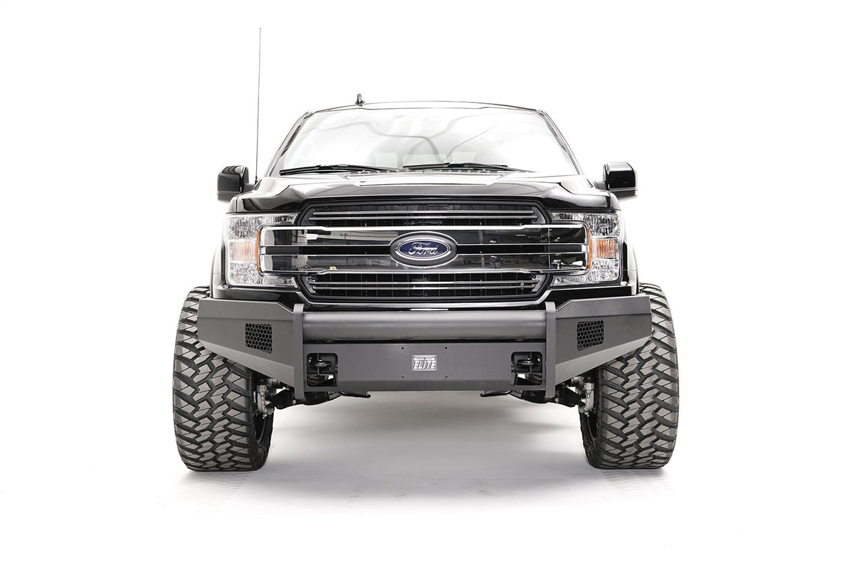 Fab Fours Elite Front Bumper, No Guard, 2-Stage Black Powder Coat FF18-R4561-1