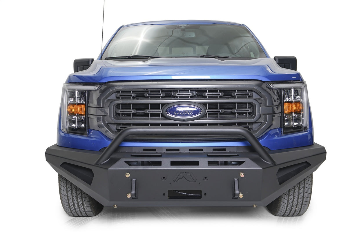 Fab Fours Red Steel Front Bumper, Black Powder Coat FF21-RS5162-1