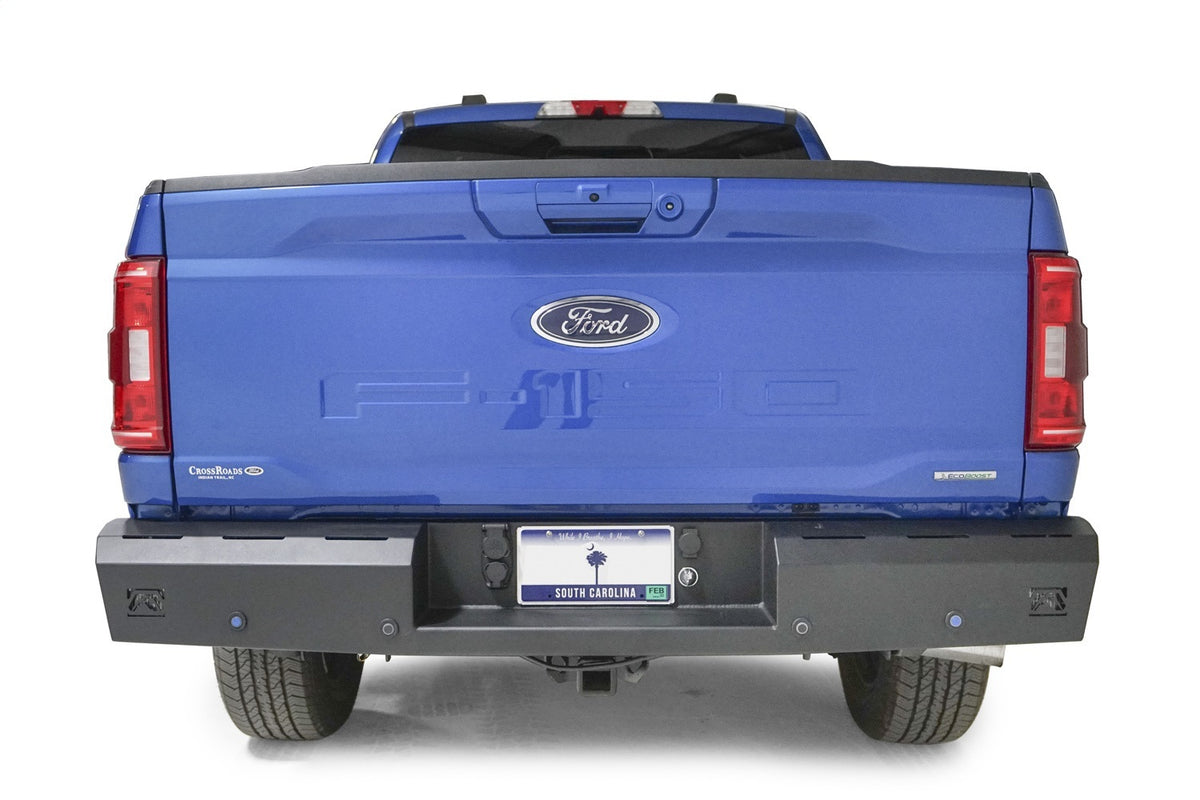 Fab Fours Red Steel Rear Bumper, Sensor Compatible, Black Powder Coat FF21-RT5150-1