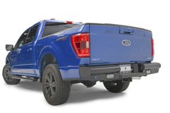 Fab Fours Black Steel Rear Bumper, Sensor Compatible, Black Powder Coat FF21-T5050-1