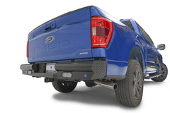Fab Fours Black Steel Rear Bumper, Sensor Compatible, Black Powder Coat FF21-T5050-1