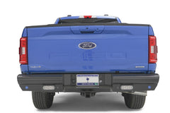 Fab Fours Black Steel Rear Bumper, Sensor Compatible, Black Powder Coat FF21-T5050-1