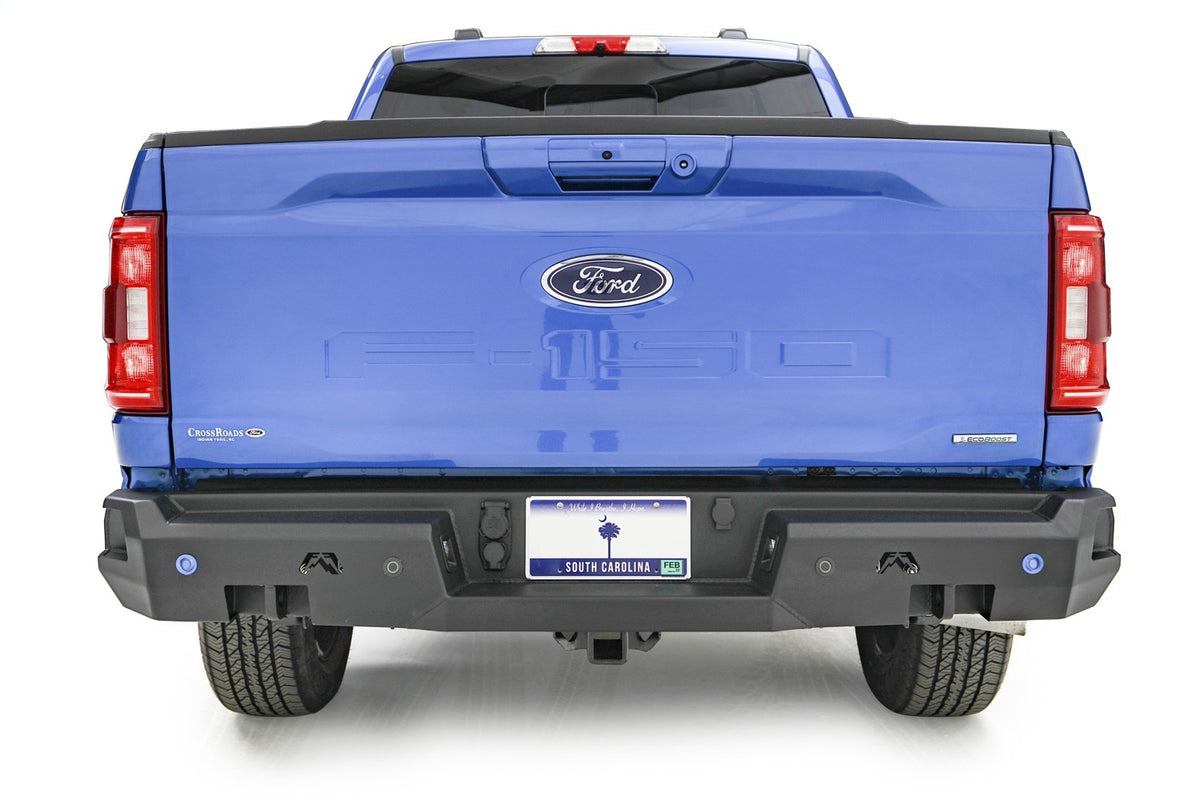 Fab Fours Premium Rear Bumper, Sensor Compatible, 2-Stage Black Powder Coat FF21-W5051-1