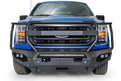 Fab Fours Matrix Front Bumper, Full Grill Guard, Sensor Compatible, 2-Stage Black Powder Coat FF21-X4750-1