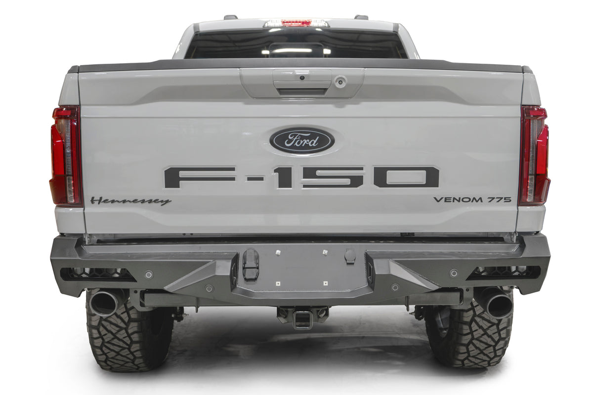 Fab Fours Vengeance Rear Bumper, Sensor Compatible, Bare Steel FF24-E6551-B