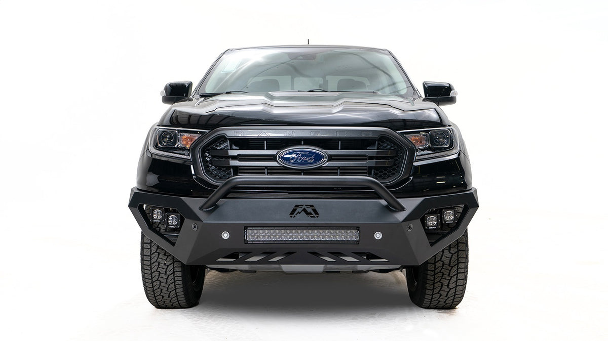 Fab Fours Vengeance Front Bumper, Pre-Runner Guard, 2-Stage Black Powder Coat FR19-D4852-1