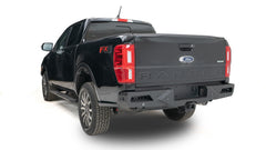 Fab Fours Vengeance Rear Bumper, Sensor Compatible, 2-Stage Black Powder Coat FR19-E4851-1