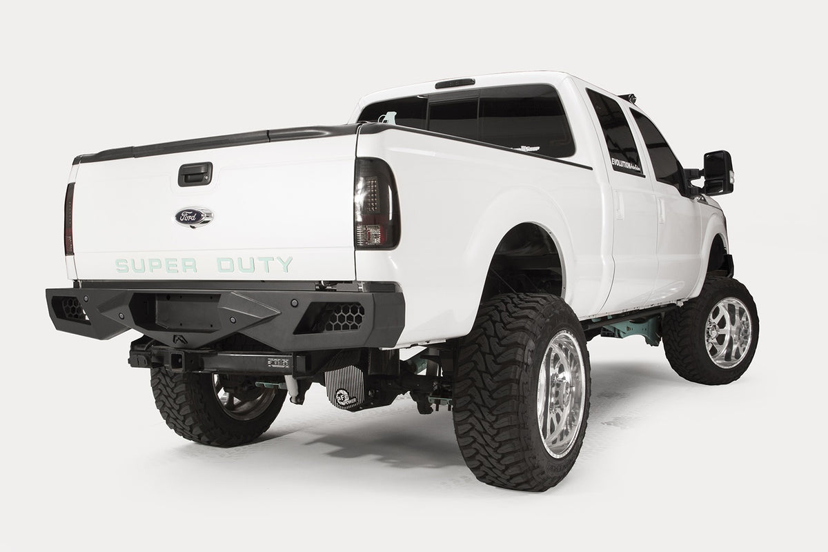 Fab Fours Vengeance Front Bumper, No Guard, Sensor Compatible, 2-Stage Black Powder Coat FS08-E1351-1