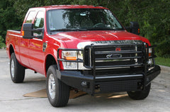 Fab Fours Black Steel Front Ranch Bumper, Full Grill Guard, 2-Stage Black Powder Coat FS08-S1960-1