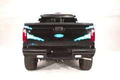 Fab Fours Black Steel Ranch Rear Bumper, 2-Stage Black Powder Coat FS08-T1350-1