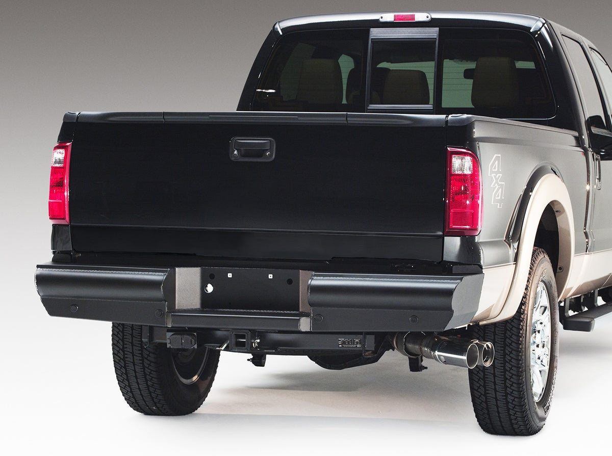 Fab Fours Elite Rear Bumper, 2-Stage Black Powder Coat FS08-U1350-1