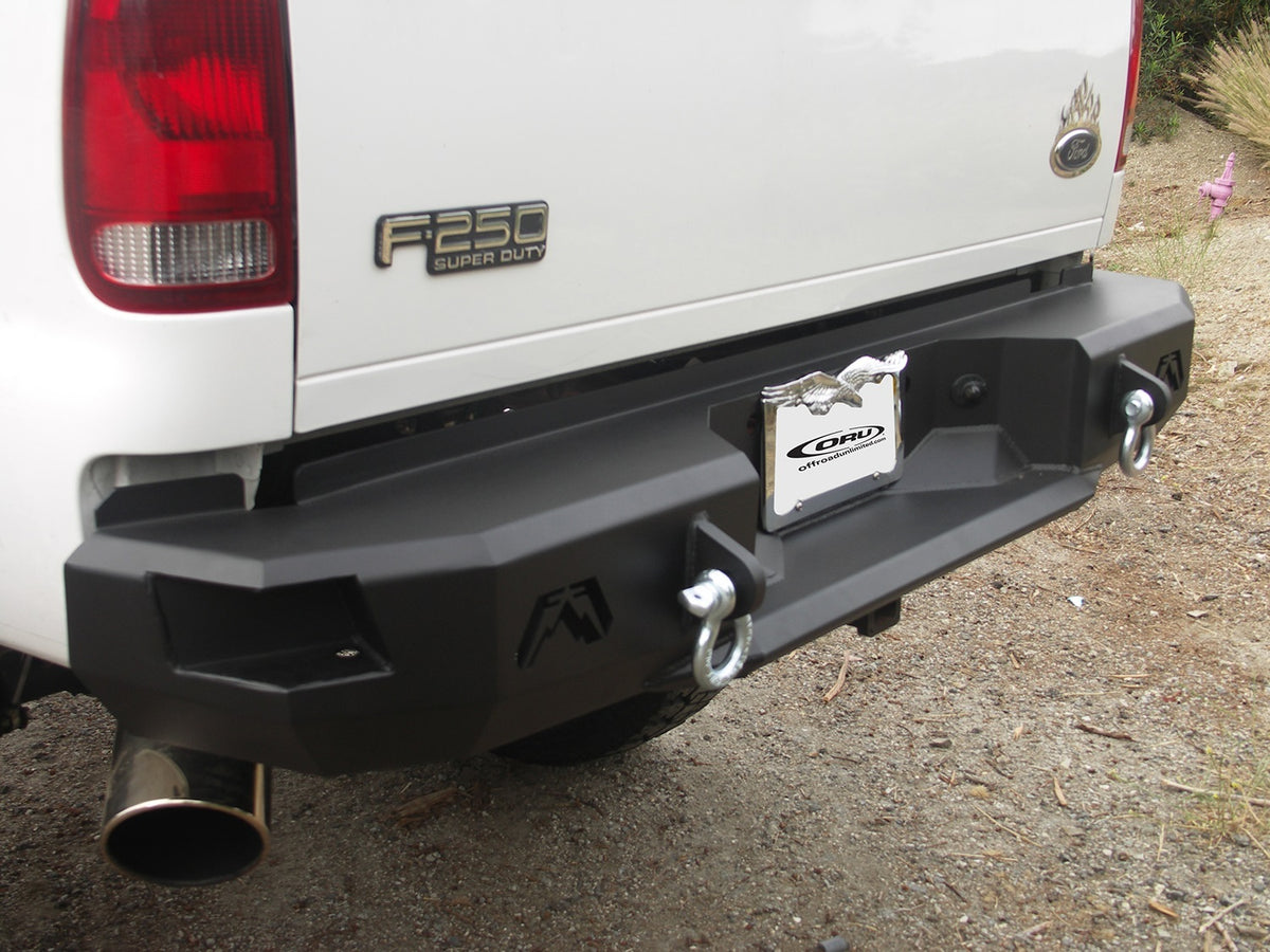 Fab Fours Heavy Duty Rear Bumper, 2-Stage Black Powder Coat FS08-W1350-1