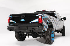 Fab Fours Heavy Duty Rear Bumper, Sensor Compatible, 2-Stage Black Powder Coat FS08-W1351-1