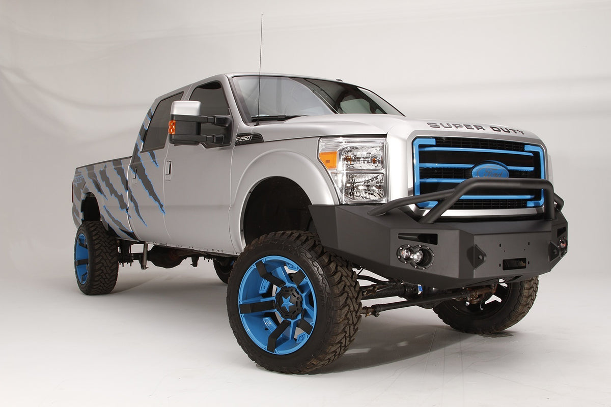 Fab Fours Premium Heavy Duty Winch Front Bumper, Pre-Runner Guard, 2-Stage Black Powder Coat FS11-A2552-1