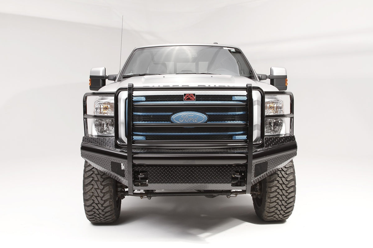 Fab Fours Black Steel Front Ranch Bumper, Full Grill Guard, 2-Stage Black Powder Coat FS11-S2560-1