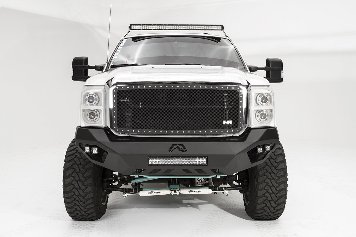 Fab Fours Vengeance Front Bumper, No Guard, 2-Stage Black Powder Coat FS11-V2551-1