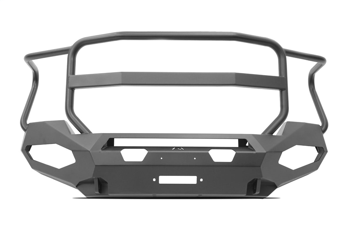 Fab Fours Matrix Front Bumper, Full Grill Guard, Bare Steel FS11-X2550-B