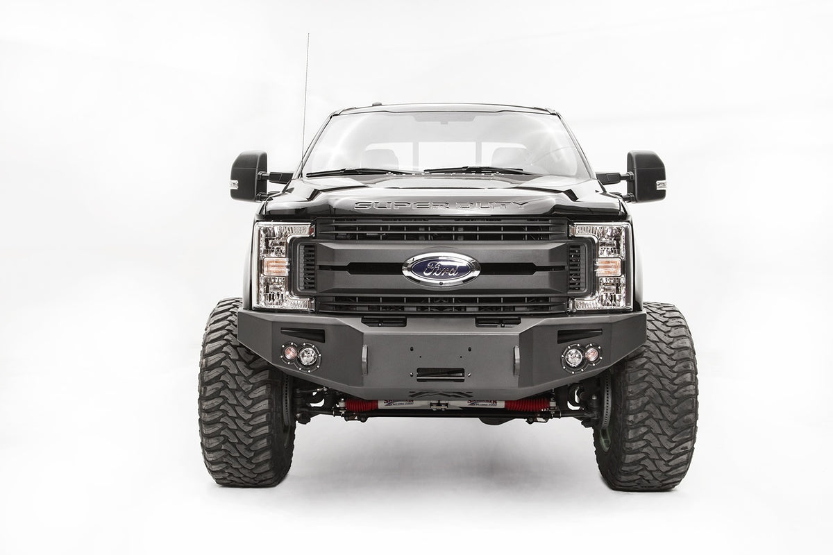 Fab Fours Premium Winch Front Bumper, No Guard, 2-Stage Black Powder Coat FS17-A4151-1