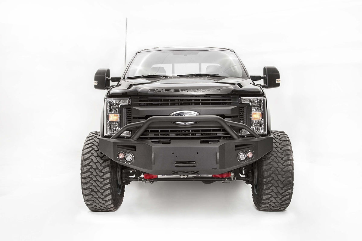 Fab Fours Premium Winch Front Bumper, Pre-Runner Guard, 2-Stage Black Powder Coat FS17-A4152-1