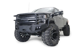 Fab Fours Premium Winch Front Bumper, Full Grill Guard, Bare Steel FS17-A4160-B