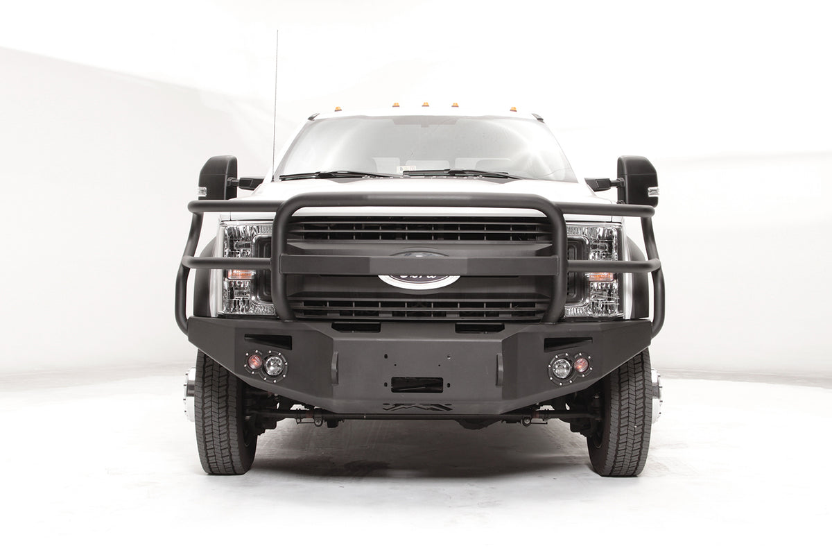 Fab Fours Premium Winch Front Bumper, Full Grill Guard, 2-Stage Black Powder Coat FS17-A4250-1