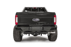Fab Fours Vengeance Rear Bumper, Sensor Compatible, 2-Stage Black Powder Coat FS17-E4151-1