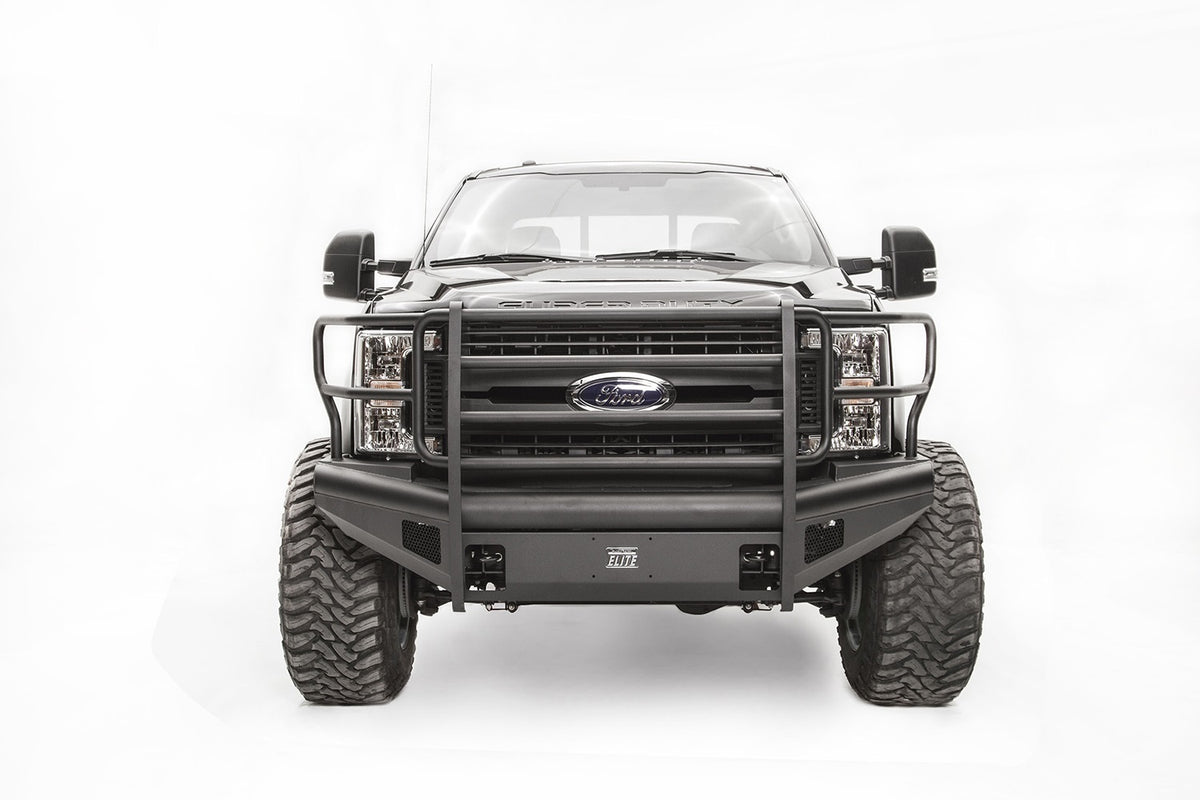 Fab Fours Elite Front Ranch Bumper, Full Grill Guard, 2-Stage Black Powder Coat FS17-Q4160-1