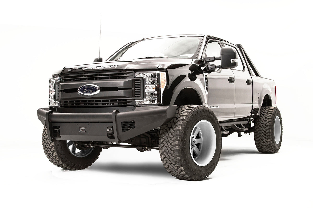 Fab Fours Elite Front Ranch Bumper, No Guard, 2-Stage Black Powder Coat FS17-Q4161-1