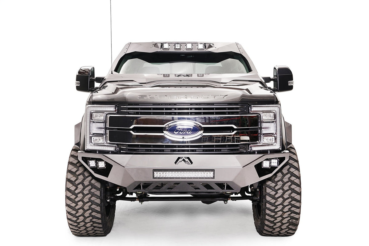 Fab Fours Open Fender Front Bumper, No Guard, 2-Stage Black Powder Coat FS17-V4161-1
