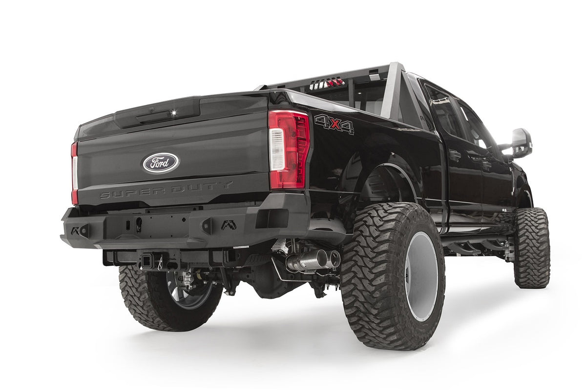 Fab Fours Premium Rear Bumper, 2-Stage Black Powder Coat FS17-W4150-1