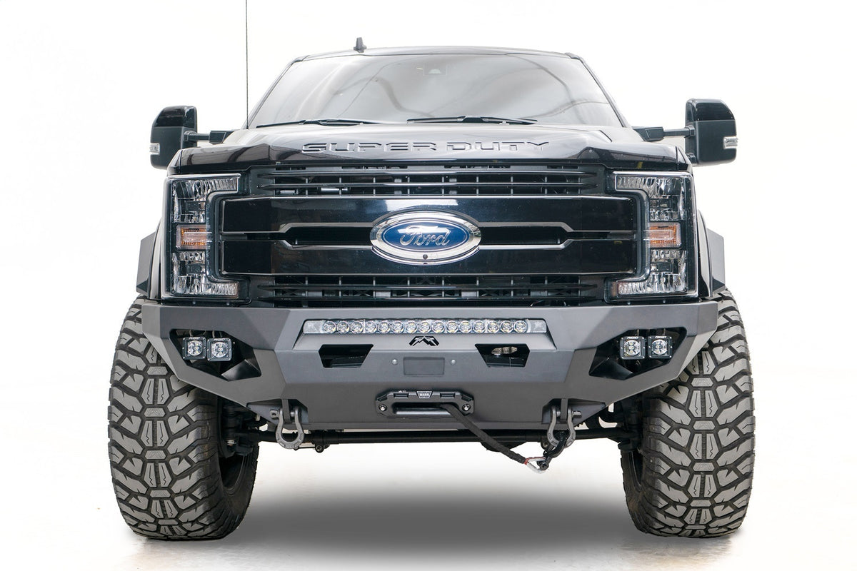 Fab Fours Matrix Front Bumper, Full Grill Guard FS17-X4161-1