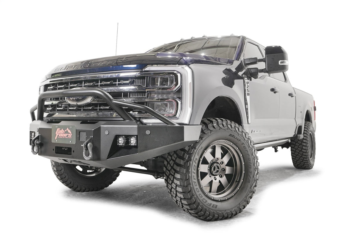 Fab Fours Premium Winch Front Bumper, Pre-Runner Guard, Bare Steel FS23-A5952-B