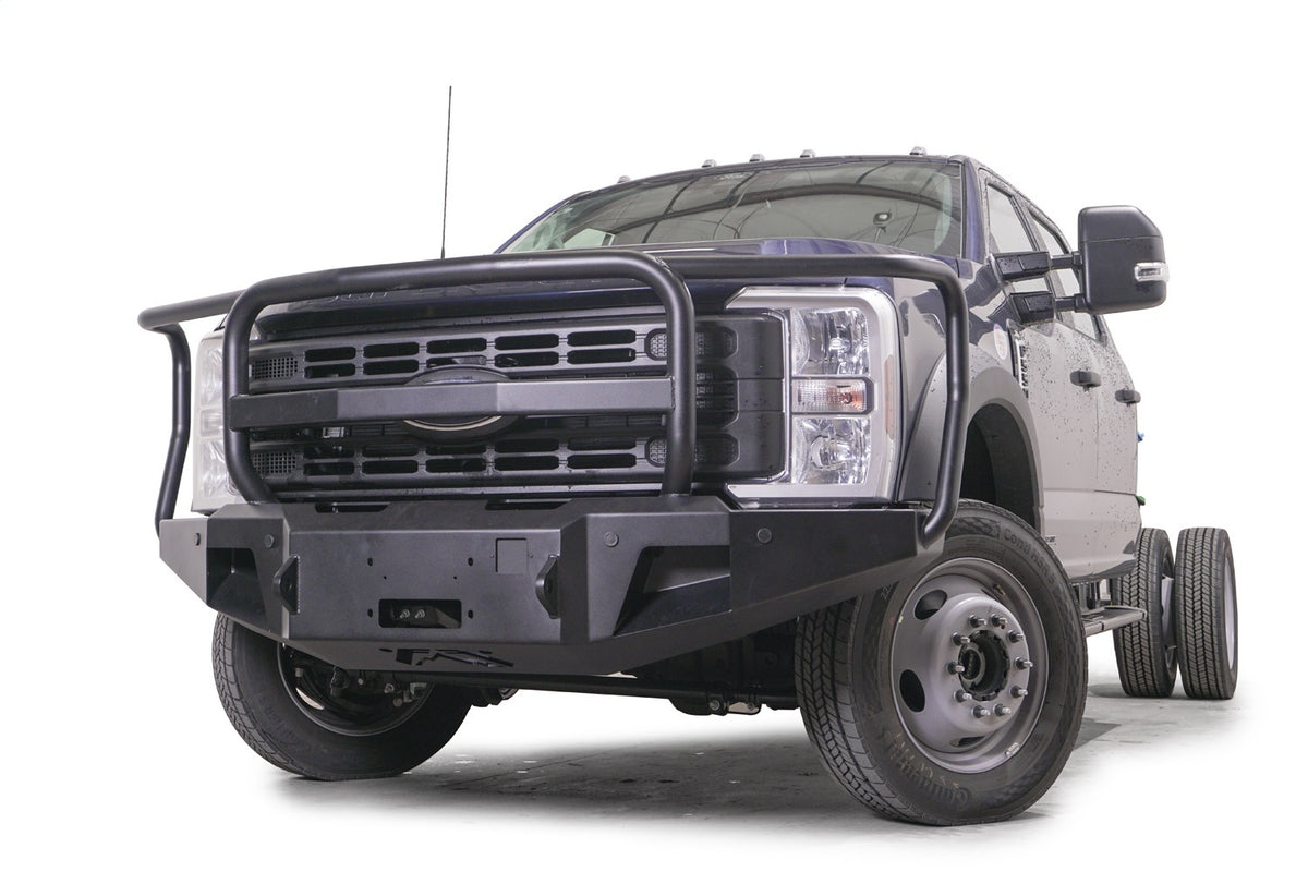 Fab Fours Premium Winch Front Bumper, Full Grill Guard, Bare Steel FS23-A5960-B