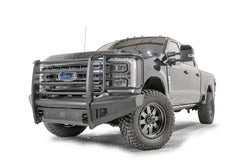 Fab Fours Elite Front Bumper, Full Grill Guard, Sensor Compatible, Matte Black Powder Coat FS23-Q5960-1