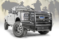 Fab Fours Elite Front Bumper, Full Grill Guard, Sensor Compatible, Matte Black Powder Coat FS23-Q5960-1