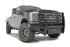 Fab Fours Black Steel Front Bumper, Full Grill Guard, Sensor Compatible, Black Powder Coat FS23-S5960-1
