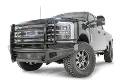 Fab Fours Black Steel Front Bumper, Full Grill Guard, Sensor Compatible, Black Powder Coat FS23-S5960-1
