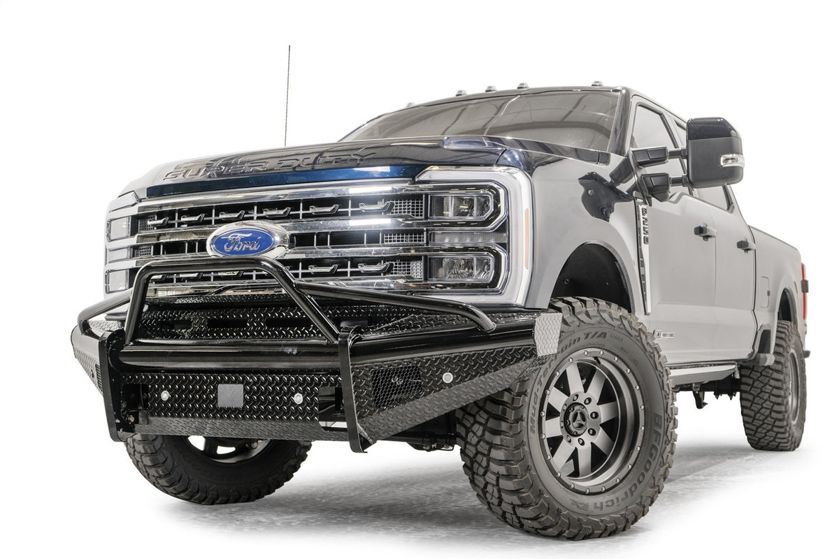 Fab Fours Black Steel Front Bumper, Pre-Runner Guard, Sensor Compatible, Black Powder Coat FS23-S5962-1