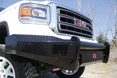 Fab Fours Black Steel Front Ranch Bumper, No Guard, 2-Stage Black Powder Coat GM07-K2161-1
