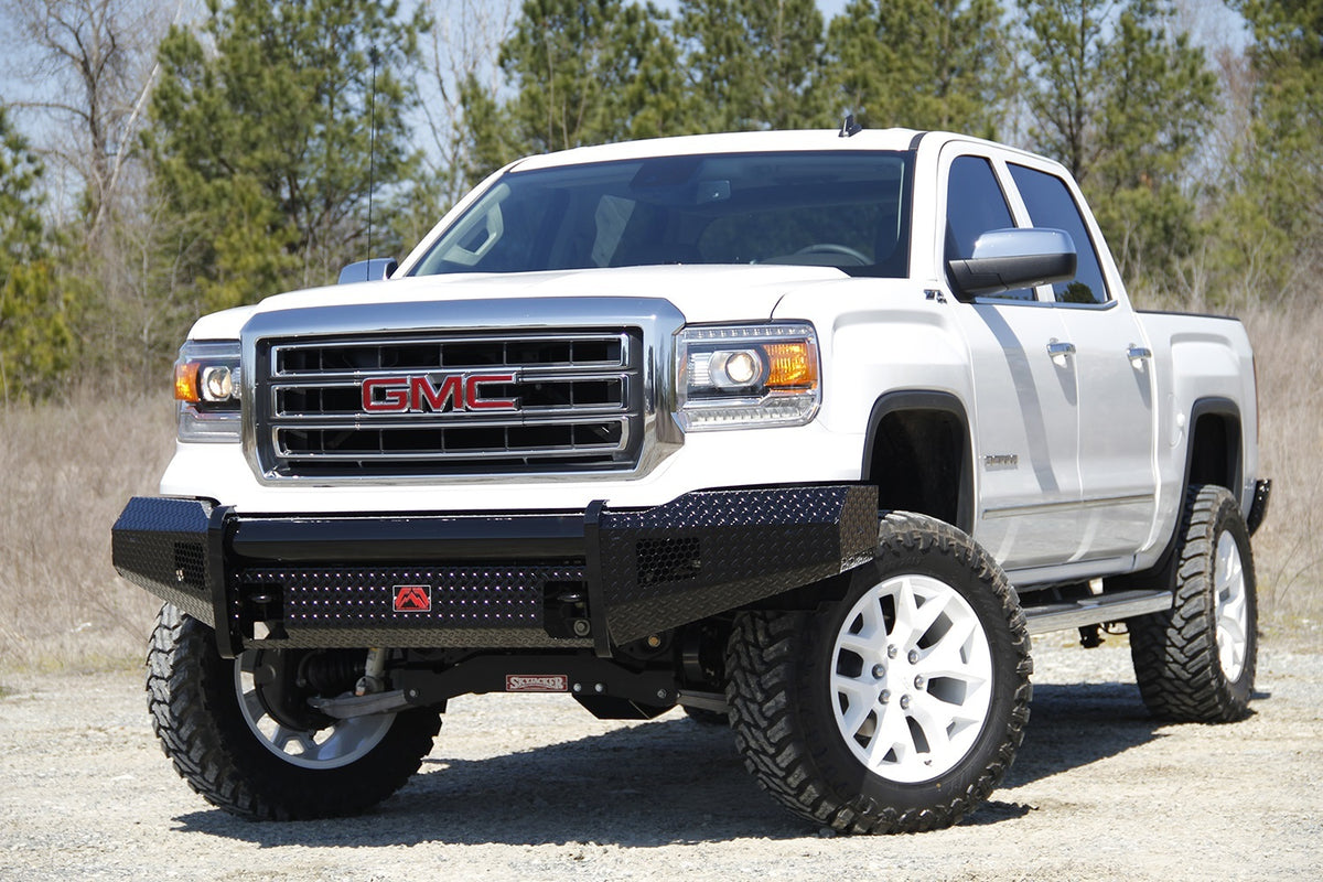 Fab Fours Black Steel Front Ranch Bumper, No Guard, 2-Stage Black Powder Coat GM07-K2161-1