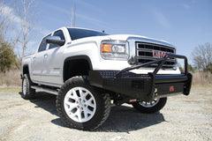 Fab Fours Black Steel Front Ranch Bumper, Pre-Runner Guard, 2-Stage Black Powder Coat GM07-K2162-1