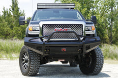 Fab Fours Black Steel Front Ranch Bumper, Pre-Runner Guard, 2-Stage Black Powder Coat GM11-S2862-1