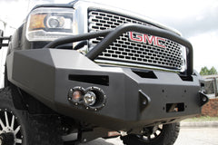 Fab Fours Premium Heavy Duty Winch Front Bumper, Pre-Runner Guard, 2-Stage Black Powder Coat GM14-A3152-1