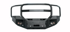 Fab Fours Premium Winch Front Bumper, Full Grill Guard, Sensor Compatible, 2-Stage Black Powder Coat GM14-C3150-1
