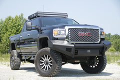 Fab Fours Elite Front Ranch Bumper, No Guard, 2-Stage Black Powder Coat GM14-Q3161-1