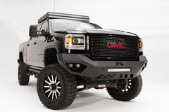 Fab Fours Vengeance Front Bumper, No Guard, Sensor Compatible, 2-Stage Black Powder Coat GM15-V3151-1