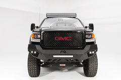 Fab Fours Vengeance Front Bumper, No Guard, Sensor Compatible, 2-Stage Black Powder Coat GM15-V3151-1